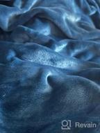 img 1 attached to Queen Size Microplush Fleece Blanket - 90X90 Inches, Dark Blue - Warm & Lightweight For Couch Bed Sofa By EASELAND review by Jamie Yurcaba