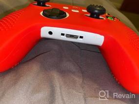 img 5 attached to Кожа контроллера Hikfly Xbox Series X / S - нескользящий силиконовый чехол с шипованными ручками и 8 колпачками для больших пальцев синего и красного цвета для улучшения игрового процесса