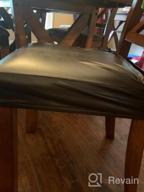 img 1 attached to Protect Your Dining Chairs In Style With Fuloon'S Set Of 4 Waterproof And Oilproof Pu Leather Chair Covers review by Dawn Campos