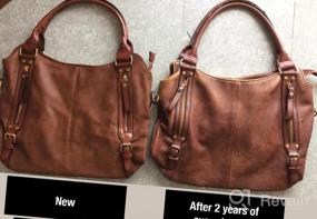 img 6 attached to Plambag Women Tote Bag Handbags Hobo Shoulder Bag Faux Leather Purse