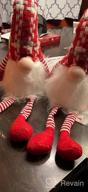 img 1 attached to HAUMENLY Swedish Christmas Gnome Lights, Scandinavian Tomte With Legs, 6 Hours Timer, Holiday Home Party Decoration (A) - Pack Of 2 review by Justin Garcia