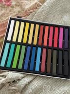 img 1 attached to Temporary Hair Color Chalk Set - 36 Vibrant Colors For Kids, Teens, And Adults - Works On Both Light And Dark Hair - Add Flair To Your Hairstyle review by Gavin Dunne