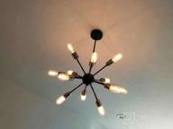 img 1 attached to Rustic Bronze And Black 12 Light Sputnik Chandelier Mid Century Modern Pendant Ceiling Light UL Listed Living Room Lighting Dining Room Lights review by Scott Hadlock