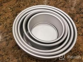 img 7 attached to Anodized Aluminum Round Cake Pan Set With Removable Base - 5 Piece Bakeware For Baking Perfect Cakes For Parties, Birthdays, And Christmas - Sizes 5", 6", 7", 8", And 9