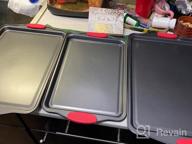 img 1 attached to Non-Stick Baking Sheet Set Of 3 - BPA-Free And Easy To Clean Bakeware Pans With Silicone Handles For Perfect Baking, Roasting, And Cooking - Ideal For Cookies, Pastries And More! review by David Hashman