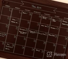 img 7 attached to DesignOvation Beatrice 18X27 Walnut Brown Framed Magnetic Chalkboard Monthly Calendar