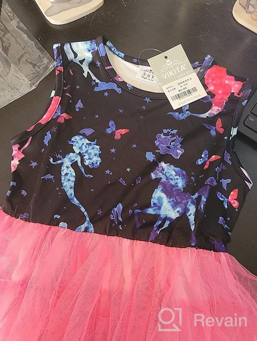 img 1 attached to 👗 VIKITA Casual Polyester Dresses for Trendy Toddler Girls' Clothing review by Mike Vargas