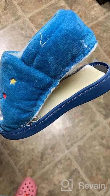 img 1 attached to 🚀 Adorable Cartoon Rocket Slippers: Perfect Toddler Boys' Shoes for Cozy Household Comfort review by Shawn Mortensen