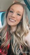 img 1 attached to SWACC 7 Piece Blue Highlights Clip-In Synthetic Hair Extensions, Perfect For Parties And Events, 20-Inch Curly Colored Hair Streaks review by Brittany Moore