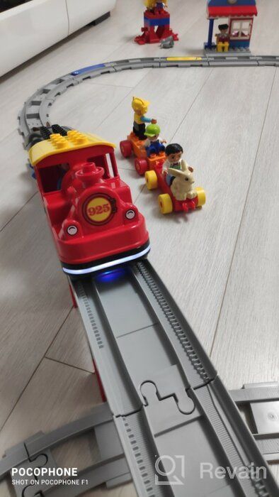 img 2 attached to LEGO DUPLO Steam Train 10874 Remote-Control Building Blocks Set 🚂 - Fun & Educational Birthday Gift for Toddlers - 59 Pieces review by Agata Olszewska ᠌