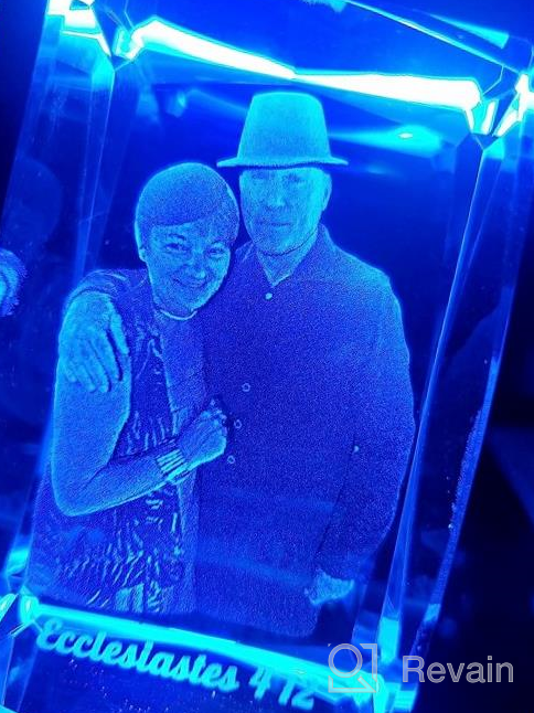 img 1 attached to 3D Crystal Photo Personalized Christmas Gift With Your Own Photo For Family Mom Dad Engraved Diamond Crystal Unique Birthday Gift 3D Etched Picture Anniversary Couple Gift For Wife Husband Large review by Abby Libbett
