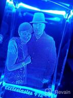 img 1 attached to 3D Crystal Photo Personalized Christmas Gift With Your Own Photo For Family Mom Dad Engraved Diamond Crystal Unique Birthday Gift 3D Etched Picture Anniversary Couple Gift For Wife Husband Large review by Abby Libbett