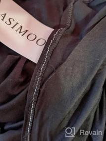 img 5 attached to Женские ночные рубашки с V-образным вырезом: домашняя одежда ASIMOON для удобного стиля одежды для сна.