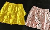 img 1 attached to UNACOO 2 Packs - Stylish 100% Cotton Tiered Ruffle Skirts for Girls review by Jessica Wright
