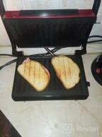 img 3 attached to Sandwich maker Kitfort KT-1609 Panini Maker, red review by Dorota Czekaj ᠌