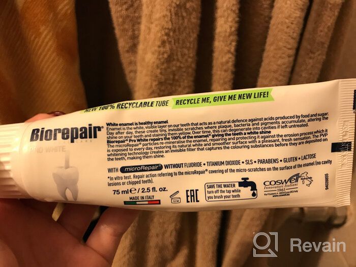 img 1 attached to Toothpaste Biorepair Pro White, retaining white enamel, 75 ml review by Agata Schultz ᠌