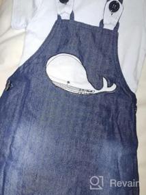 img 5 attached to Adorable Toddler Whale Jeans Romper Set With Blue Short Sleeve T-Shirt For Baby Boys