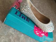 img 1 attached to Rhinestone Studded Slip On Ballet Flats for Forever Girls - Link review by Profit Gilley