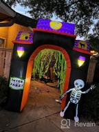 img 1 attached to Inflatable Halloween Display - Spooky Town Haunted House Archway Yard Art Decor, 8-Foot By ProductWorks review by Avishai Menon