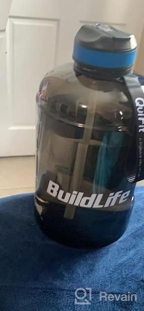 img 1 attached to BuildLife Gallon Motivational Water Bottle Wide Mouth With Straw & Time Marked To Drink More Daily - BPA Free Reusable Gym Sports Outdoor Large 128OZ/73OZ Capacity review by Floe Rankin