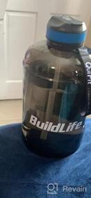 img 6 attached to Мотивационная бутылка для воды BuildLife Gallon с широкой горловиной и соломинкой и отметкой времени, чтобы пить больше ежедневно - не содержит BPA