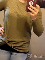 img 1 attached to Stylish And Comfortable Women'S Long Sleeve T-Shirt With A Twist Knot Design review by Karen West
