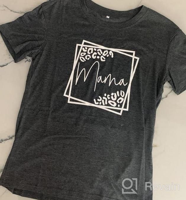 img 1 attached to Stay Stylish And Comfy With Our Mama Letter Print T-Shirt For Women: Perfect For Mom Life! review by Sonya Ray