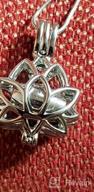 img 1 attached to Lotus Flower Shaped Cremation Jewelry Urn Pendant Necklace for Ashes review by Joanne Edwards