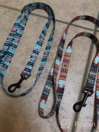 img 1 attached to Tribal Patterned Nylon Leash For Small Dogs- Durable & Stylish 5Ft Walking Leash By CollarDirect review by Mark Hobbs