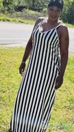 img 1 attached to Plus Size Women'S Summer Maxi Dress: SeNight Sexy Stripe Sleeveless Loose Long Sundress With Pocket review by Ian Patilla