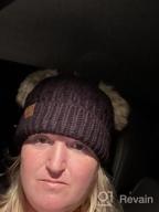 img 1 attached to Women'S Cable Knit Double Pom Pom Beanie Winter Hat With Faux Fur review by Tara Williams