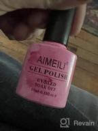 img 1 attached to Get Flawless Burgundy Plum Dark Purple Nails With AIMEILI Gel Polish - Soak Off, U V LED (028) 10Ml review by Brandon Pape