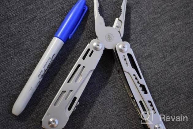 img 1 attached to Gift For Men Dad, BIBURY Multitools, Portable Multitool Foldable Pliers With Scissors, Can Opener & Screwdriver, EDC Tools For Camping, Outdoor Activities, Home Repair - Titanium Plating review by Chase Hosea