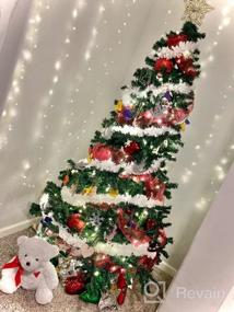 img 5 attached to Shiny Gold Christmas Tinsel Garland: 39.6 Feet Metallic Tree Tinsel Décor For Holiday Parties - Bundle Of 6, Each 6.6 Feet Long