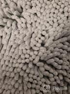 img 1 attached to Plush Chenille Bathroom Rug Mat - Soft, Thick & Absorbent Non-Slip Bath Mats For Shower And Tub - Machine Washable Luxury Shaggy Bath Rugs - 20X32 Inches - Grey review by Matt Crawford