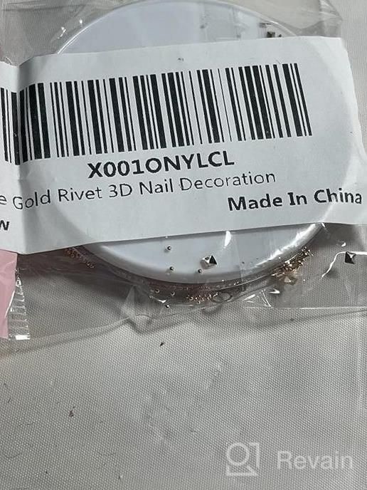 img 1 attached to Rose Gold Rivet 3D Nail Decoration DIY - Indexu Mixed Shaped Nail Art Decals Tips review by Robert Demissie