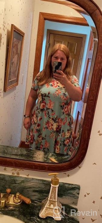img 1 attached to Women'S Plus Size Tunic Dress With Pockets, Swing T Shirt Loose Dress For Hawaii Holiday Summer, Belt Included review by Marti Kordeliski
