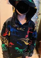 img 1 attached to Parent's Pick: HZXVic Dinosaur Sweatshirt Pullover 🦖 Black 6T - Trendy Boys' Fashion Hoodie & Sweatshirt review by Matthew Owens