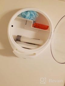 img 5 attached to Настенный ящик для хранения косметики - косметический органайзер для ванной, пыленепроницаемая водонепроницаемая косметика (белый)