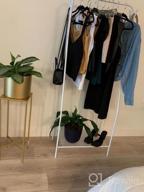img 1 attached to White Metal Clothing Rack With Shelves And Hooks - YOUDENOVA Garment Organizer review by Lawrence Feldman