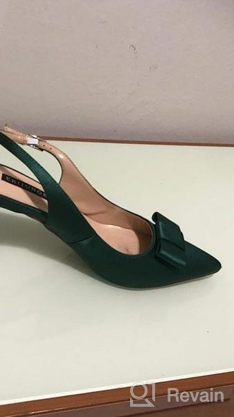 img 1 attached to Elegant Slingback Satin Pumps For Weddings, Parties, And Prom - ERIJUNOR Mid-Heels With Pointy Toes review by Philip Berry