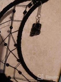 img 5 attached to Bohemian Beauty: Black Dream Catcher With Crystal Moon Stone