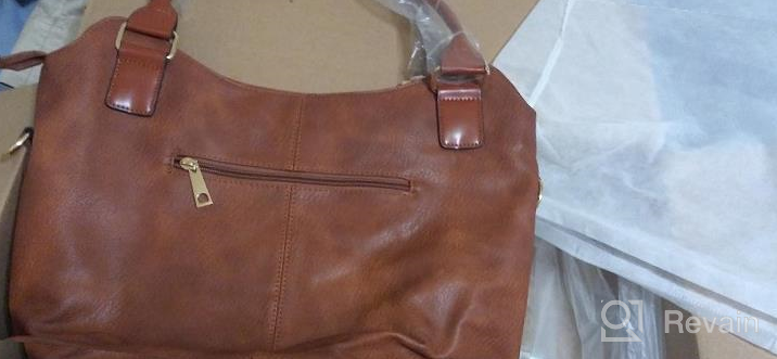 img 1 attached to Plambag Women Tote Bag Handbags Hobo Shoulder Bag Faux Leather Purse review by Tim Thuss