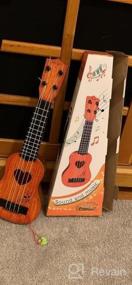 img 6 attached to Коричневая классическая гитара укулеле Музыкальный инструмент для детей - YEZI Toy