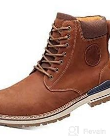 img 1 attached to Stylish & Practical: Lightweight Full Grain Leather Boots For Men'S Outdoor Adventures review by Josh Kim