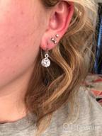 img 1 attached to 💍 Cate & Chloe Alessandra Infinity Halo Drop Earrings - 18k White Gold Plated Silver CZ Crystal Dangle Earrings with Round Diamond Cubic Zirconia - Perfect for Special Occasions review by Jon Estell