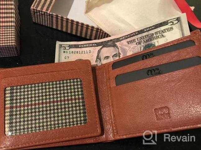 img 1 attached to Cognac Leather BiFold Wallet with Window 09 review by Joshua Reid