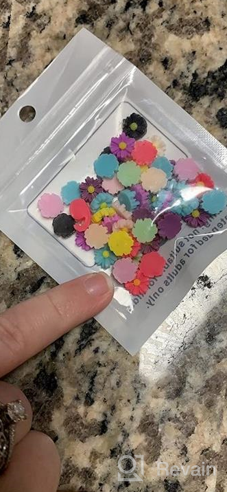 img 1 attached to Beadthoven 50Pcs Daisy Cabochons: 9Mm Mini Resin Flower Embellishments, Mixed Colors, Flat Back, No Hole, Jewelry Charms For Gluing Earrings And Rings, DIY Supplies review by Tony Nicholas