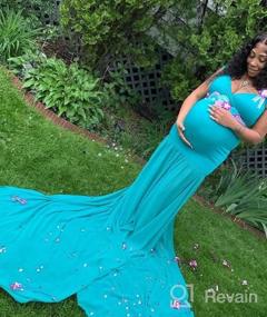 img 8 attached to Великолепное платье русалки с открытыми плечами для фотосессии для беременных | ЗИУМУДИ
