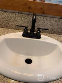 img 7 attached to Ванна с двумя ручками WOWOW 4-дюймового крепления смеситель для раковины в ванной комнате с направляющей стержнем слива, с высоким изливом, коммерческий смеситель для умывальника, глянцевый никельный смеситель для умывальника